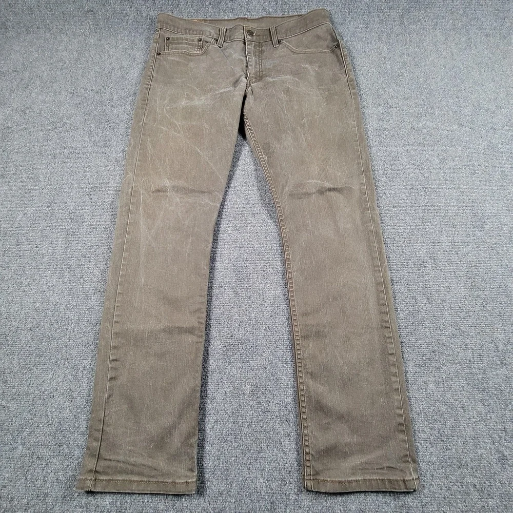 Levis 511 Jeans Mens 36x31 Gray Slim Fit Stretch Denim Straight Leg Casual